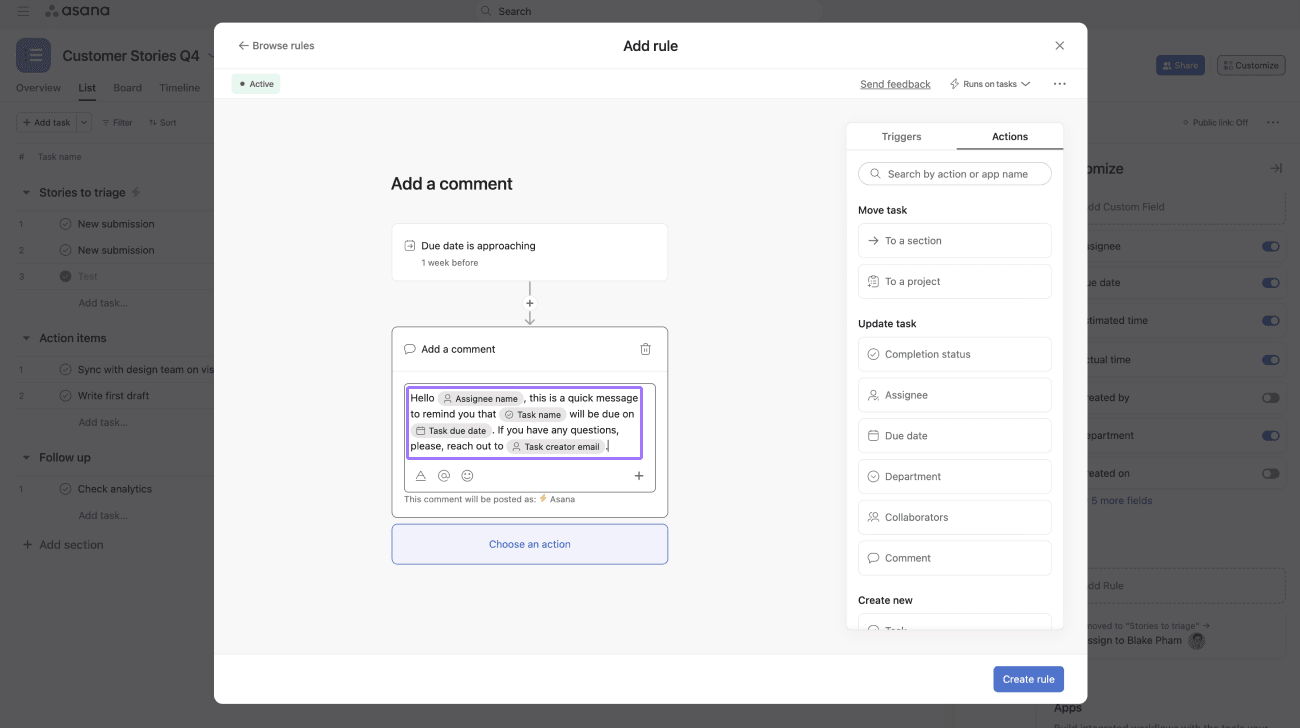 Using Rules In Asana | Product Guide • Asana Product Guide